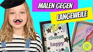 MALEN gegen LANGEWEILE 🤩 BILDER IDEEN FÜR ZUHAUSE gegen LANGEWEILE ✨ KLEINE FAMILIENWELT [upl. by Nesyaj]