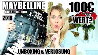 Maybelline Adventskalender 2019  UNBOXING amp VERLOSUNG [upl. by Seilenna]