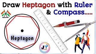 HEPTAGON  Construct a Heptagon Draw a Heptagon with Ruler and Compass  make a Heptagon [upl. by Geraldina720]