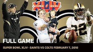 Super Bowl XLIV Saints First Super Bowl  Saints vs Colts  NFL Full Game [upl. by Wilhelmine]