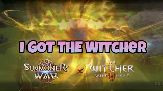 A LITTLE SUMMON THE WITCHER CAME TO ME Summoners War  Sky Arena [upl. by Aggi744]