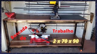 Bancada de Trabalho Mista  Metalon e Madeira [upl. by Lenwood]