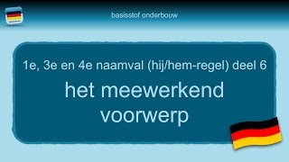 Bijles Duits grammatica 20 1e3e4e naamval  HijHemregel deel 6  het meewerkend voorwerp [upl. by Suhcnip]