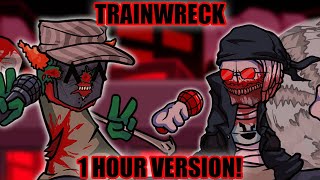 FNF Vs Antipathy Hank  Trainwreck 1 HOUR VERSION hank and tricky song 1 hour loop [upl. by Atteynek]