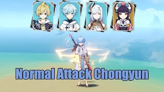 Testing Chongyun Normal Attack  Genshin impact [upl. by Angelia585]