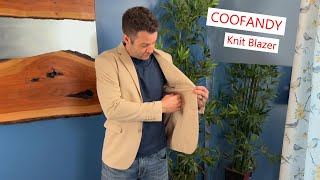 COOFANDY Knit Blazer comfortable with many pockets mensfashion blazer coofandy [upl. by Haianeb]