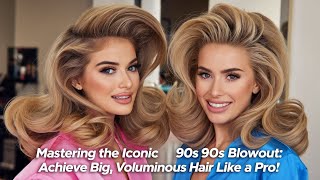 Mastering the Iconic 90s Blowout Achieve Big Voluminous Hair Like a Pro [upl. by Hiram989]