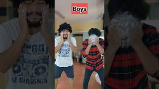 Girls vs Boys 😂 while doing face wash comedy comedyvideo shorts youtubeshorts funny funnyvideo [upl. by Eatnoj]