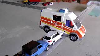 Police van model fall into the water Satisfying video about cars [upl. by Latrice]