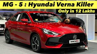 All New 2025 MG  MG 5 Sedan Here  12 Lakhs में Top Model Automatic  Hyundai Verna Killer [upl. by Jamey]