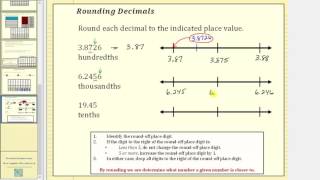 Round Decimals Using a Number Line and Formal Rules [upl. by Elephus818]