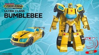 Transformers Cyberverse Ultra Class Bumblebee Video Review [upl. by Ppilihp86]