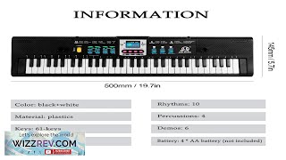 61 Keys Digital Electronic Keyboard Kids Multifunctional Electric Piano for Piano Student Review [upl. by Sadye]