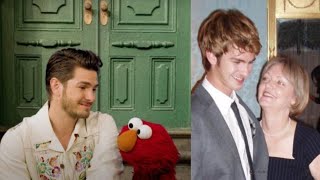 Andrew Garfield gets emotional talking about his mothers death with Elmo Sadness is kind of a gift [upl. by Bess502]