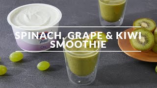 Spinach Grape amp Kiwi Smoothie Recipe [upl. by Ikciv]