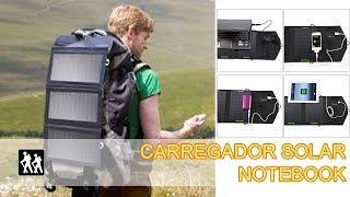 Review Carregador solar USB e notebook [upl. by Weider494]