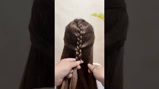 Easy amp Cute Hairstyle Long Hair Braid Simple Hair Style Girl For Wedding Guest 74 [upl. by Gnos]