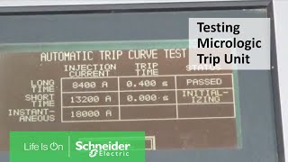 Testing Micrologic Trip Unit with Full Function Test Kit  Schneider Electric [upl. by Monteith453]