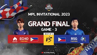 Game  3 ECHO vs RSG Philippines  MPLI 2023 [upl. by Erinn]