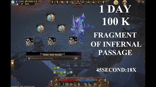 1DAY 100K FRAGMENT OF INFERNAL PASSAGE  DRAKENSANG ONLİNE [upl. by Armilla]