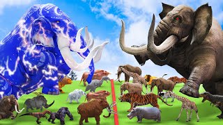 Prehistoric Mammals vs Prehistoric Dinosaurs Mammoth Elephant vs Dinosaur Size Comparison Animal [upl. by Labana162]