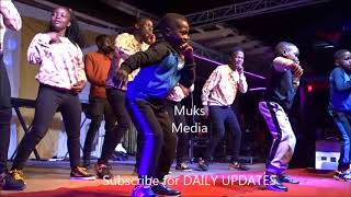 Tripplets GHETTO KIDS show case their skills in dancing on stageNew ugandan music videos 2018 [upl. by Davin]