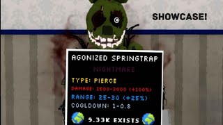 Agonized Springtrap Showcase Five Nights TD [upl. by Eicarg]