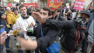 ‘Uniting the Kingdom’ rally sees thousands gather in London as counterprotesters face off [upl. by Farnham]