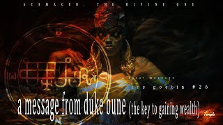 a tarot message from duke bune the key to wealth [upl. by Panter763]