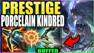 PRESTIGE PORCELAIN KINDRED PBE GAMEPLAY HOW GOOD IS THE NEW KINDRED SKIN [upl. by Drarehs]