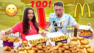 100 McNUGGETS CHALLENGE wPierino PirlasV Sergio Cruz Tyger [upl. by Oicnanev]