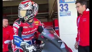 wsbk HRC Iker Lecuona and Xavi Vierge private test Jerez 2023 new HONDA CBR1000RRR fireblade [upl. by Errecart]