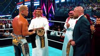 WWE Cody Rhodes Vs Gunther Championship Crown Jewel 2024 Full Match [upl. by Bouchier]