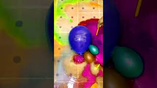 🛑🟡water colorful balloon Yellow Green Pink HBD Balloons amp mini balloons popping [upl. by Eniledam]