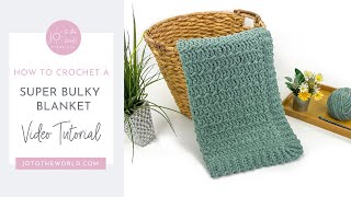 Super Bulky Blanket Crochet Pattern  A Cozy amp Easy ThickLargeBig Yarn Crochet Baby Blanket [upl. by Marylynne]