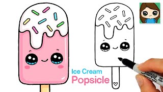 How to Draw an Ice Cream Popsicle Easy [upl. by Halladba168]