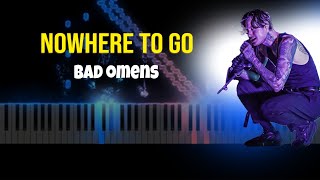 How TO PLAY Nowhere to goBad Omens on Piano [upl. by Sharleen]