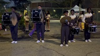 Baltimore Recreation Percussion Mighty Marching Cougars 2024 Mardi Gras Parade Mobile Alabama [upl. by Nnairet]