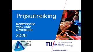 Prijsuitreiking Wiskunde Olympiade 2020 [upl. by Kerri667]