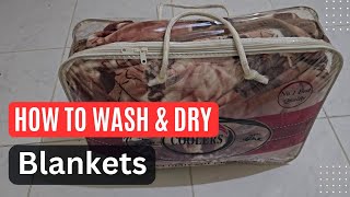 How to Wash a Blanket amp Dry Blankets easily at home blanket washing [upl. by Yrallih209]