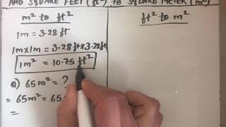 HOW TO CONVERT SQUARE FEET ft2 TO SQUARE METER m2 AND SQUARE METER TO SQUARE FEET [upl. by Camille]