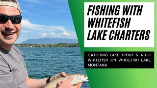 FISHING for LAKE TROUT amp TROPHY WHITEFISH with Whitefish Lake Charters Whitefish Lake Montana [upl. by Emilia641]