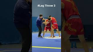 Leg Throw 3Wushu Sanda TechniqueThrowing Technique wushusanda wushu nehakashyap wrestling [upl. by Aihsyak]