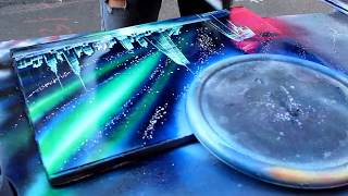 AMAZING New York City Spray Paint Art in Time Square 2014 [upl. by Martsen]