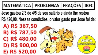 Matemática Básica  Problemas  Frações  Banca IBFC concursos2024 [upl. by Oalsecnew661]