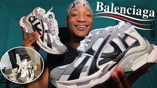 Balenciaga Runner quotGreyWhiteBlack UnboxingReview  On Feet [upl. by Catlin]