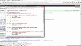 Mendeley  interface capture de références de documents [upl. by Pasia]