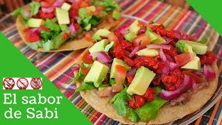 Tostadas De Atun En Salsa de AchioteEL SABOR DE SABI [upl. by Fenny]