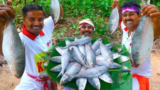 Bengali famous Sorshe Ilish recipe cooking for village people  famous Hilsha fish recipe [upl. by Naneik]