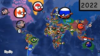 World Histroy using Google Maps 19002022 Countryballs [upl. by Faustus78]